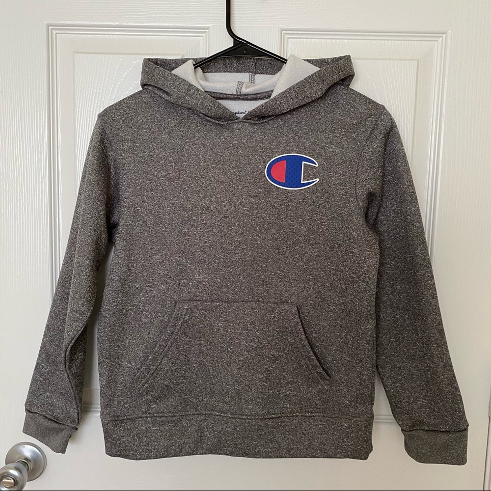 CHAMPION Boyās Hoodie Authentic Athletic Wear Grey Size-L (10/12)